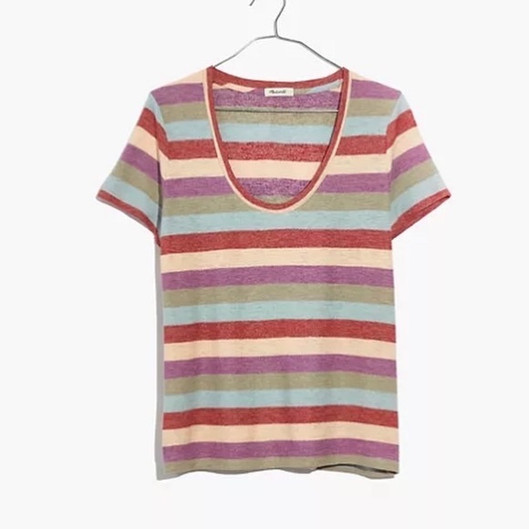 Madewell Alto Scoop Neck Tee in Granada Stripe - Picture 6 of 6